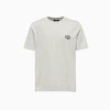 Apc A.p.c. Raymond T Shirt With Embroidered Logo In Ecru Chine