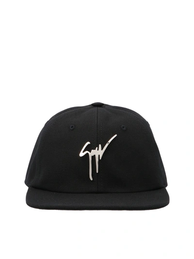 Giuseppe Zanotti Cohen Signature Logo Baseball Cap In Black