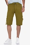 X-ray Belted Snap Button Cargo Shorts In British Khaki