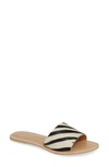 Beach By Matisse Cabana Slide Sandal In Zebra Cowhair