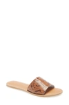 Beach By Matisse Cabana Slide Sandal In Brown Snk Leather