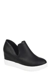 Journee Collection Women's Cardi Cut-out Platform Wedge Sneakers In Black