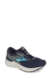 Brooks Adrenaline Gts 19 Running Shoe In Navy/aqua/tan