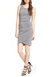 Leith Ruched Bodycon Tank Dress In Grey Cloudy Hthr