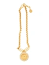 Versace Icon Medusa Crystal Necklace In Gold