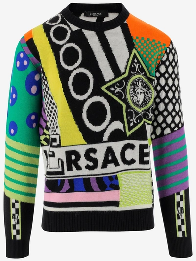 Versace Sweaters In Rosso