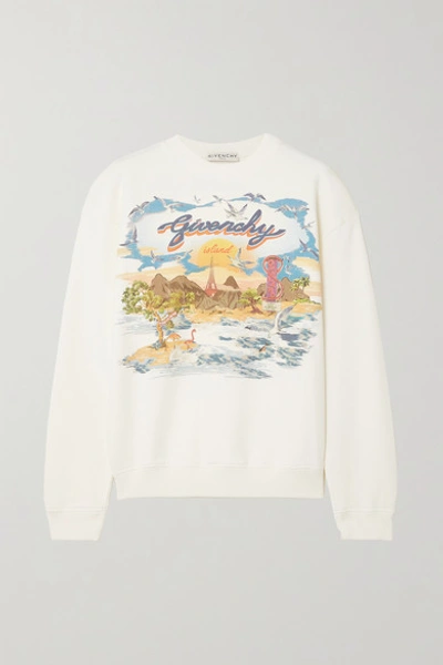 Givenchy Printed Cotton-jersey Sweatshirt In White