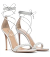 Gianvito Rossi Leomi 105mm Braided Lace-up Sandals In White
