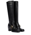 GIANVITO ROSSI WAYNE 60 LEATHER KNEE-HIGH BOOTS,P00530109