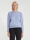Richer Poorer Crewneck Fleece Sweatshirt In Electric Violet