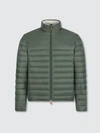 Save The Duck Men's Jacket In Giga With Faux Sherpa Lining In Green