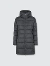 Save The Duck Women's Hooded Oversized Puffer Coat In Mega In Grey