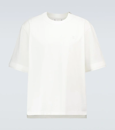 Sacai Cotton Jersey Sweatshirt In White