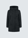 Save The Duck Women's Hooded Parka With Foldable Hood In Black