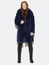 APPARIS CELINA TIERED FAUX-FUR HOODED COAT