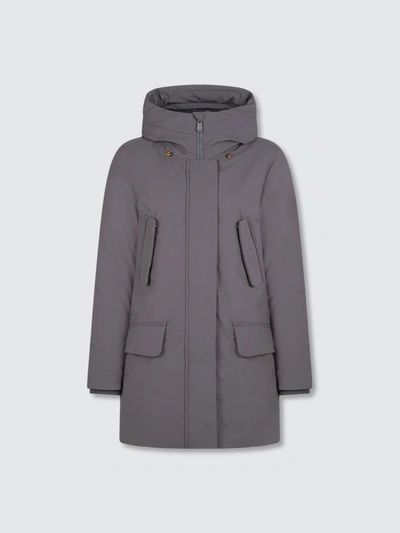 Save The Duck Women's Smeg Winter Classic Hooded Parka In Grey