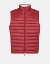 Save The Duck Men's Vest In Giga With Faux Sherpa Lining In Red