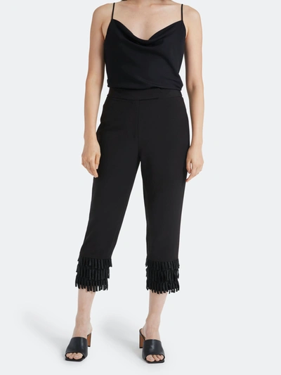 Milly Fringe Embellished Fia Pants In Black