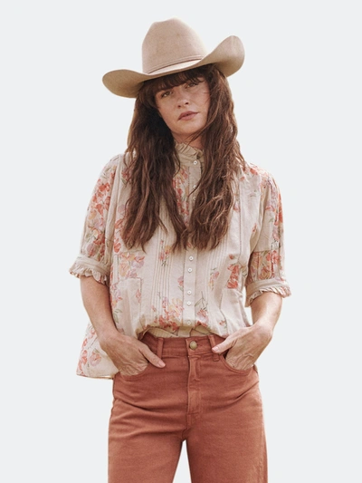 The Great . The Fiddle Pleated Floral Top In Hillside Floral