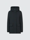 Save The Duck Women's Hooded Winter Parka In Smeg In Black