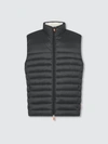 Save The Duck Men's Vest In Giga With Faux Sherpa Lining In Black