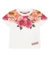 DOLCE & GABBANA BABY FLORAL COTTON T-SHIRT,P00538863