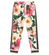 DOLCE & GABBANA FLORAL STRETCH-COTTON TRACKPANTS,P00538892
