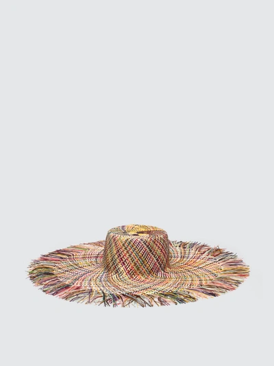 Eugenia Kim Valentina Multicolor Straw Wide-brim Sun Hat In Brown