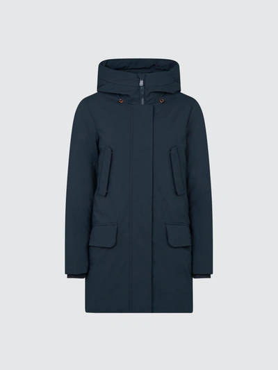 Save The Duck Women's Smeg Winter Classic Hooded Parka In Blue