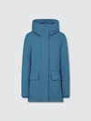 Save The Duck Women's Hooded Winter Parka In Smeg In Blue