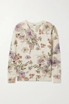 ADAM LIPPES FLORAL-PRINT CASHMERE AND SILK-BLEND SWEATER