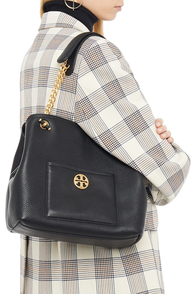 Tory Burch Chelsea Slouchy Pebbled-leather Shoulder Bag In Black | ModeSens