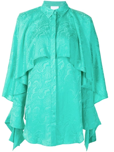 Acler Stanley' Ruffle Detail Shirt In Green