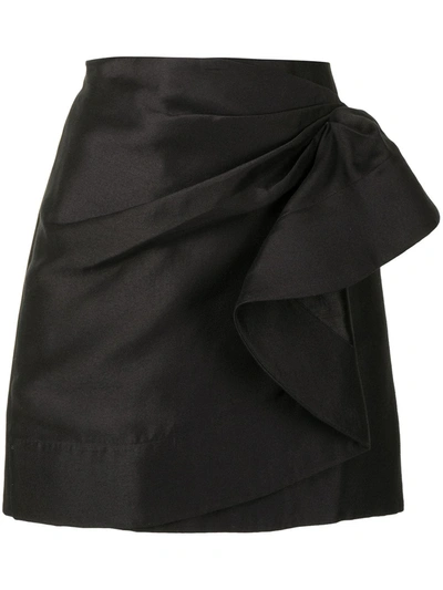 Acler Darcher Ruffled Mini Skirt In Black