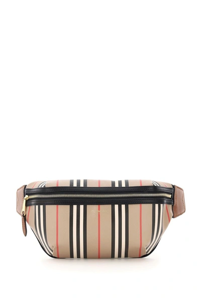 Burberry Stripe Sonny Medium Belt Bag In Archive Beige