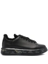 Premiata Shearling-lined Lace-up Trainers In Black