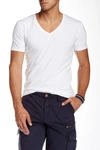 Lindbergh V-neck Stretch T-shirt In White