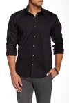Lindbergh Solid Long Sleeve Slim Fit Shirt In Black