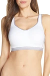 Wacoal High Impact Underwire Sports Bra In White/ Lilac Gray