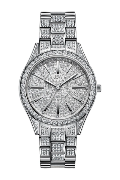Jbw Cristal Diamond Bracelet Watch, 34mm In Silver