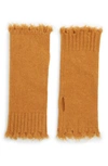 Frye Frayed Edge Arm Warmers In Pumpkin Spice