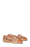 Tory Burch Colorblock Espadrille Flat In Rose Gold Multi/ Ambra