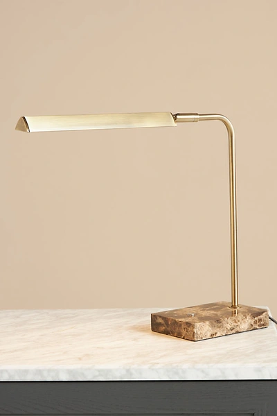 Anthropologie Scrittore Led Desk Lamp In Gold