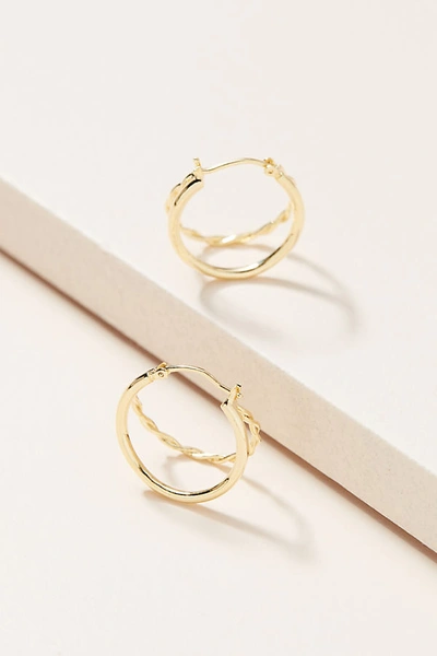 Tai Rittichai Double Loop Huggie Hoop Earrings In Gold