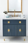Tracey Boyd Lacquered Regency Single Bathroom Vanity In Blue