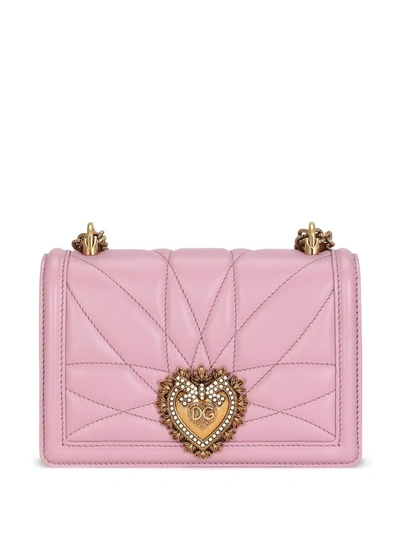 Dolce & Gabbana Small Devotion Crossbody Bag In Pink