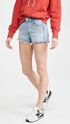 Agolde Parker Long Loose Vintage Shorts In Encore