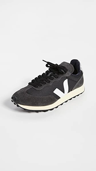 Veja Rio Branco Trainers In Black Suede And Fabric