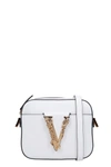 VERSACE SHOULDER BAG IN WHITE LEATHER,DBFH312D5VITKVO0A