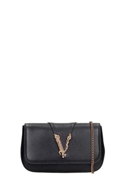 Versace Clutch In Black Leather